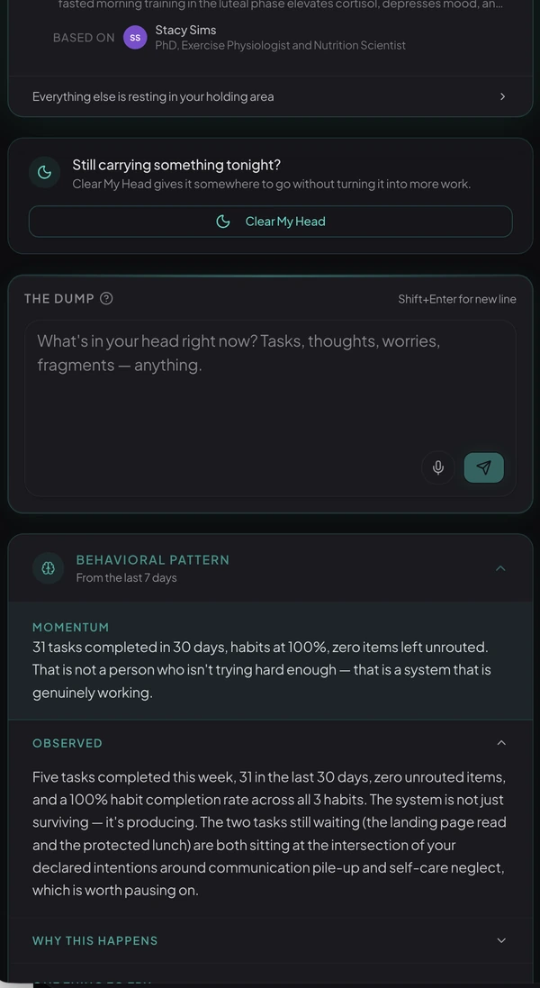 Expanded behavioral pattern on Pulse with momentum and observations